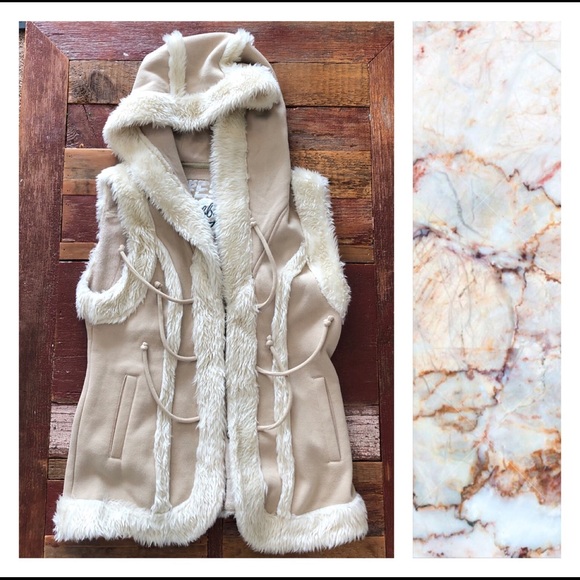 Sebby Jackets & Blazers - Sebby | Faux Fur Sweatshirt Vest with Pockets